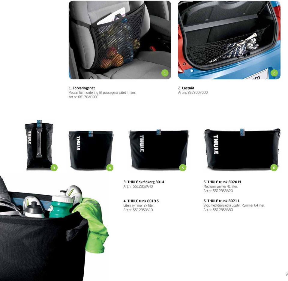 THULE tunk 8019 S Liten, rymmer 27 liter. Art.nr: 55123SBA10 5.