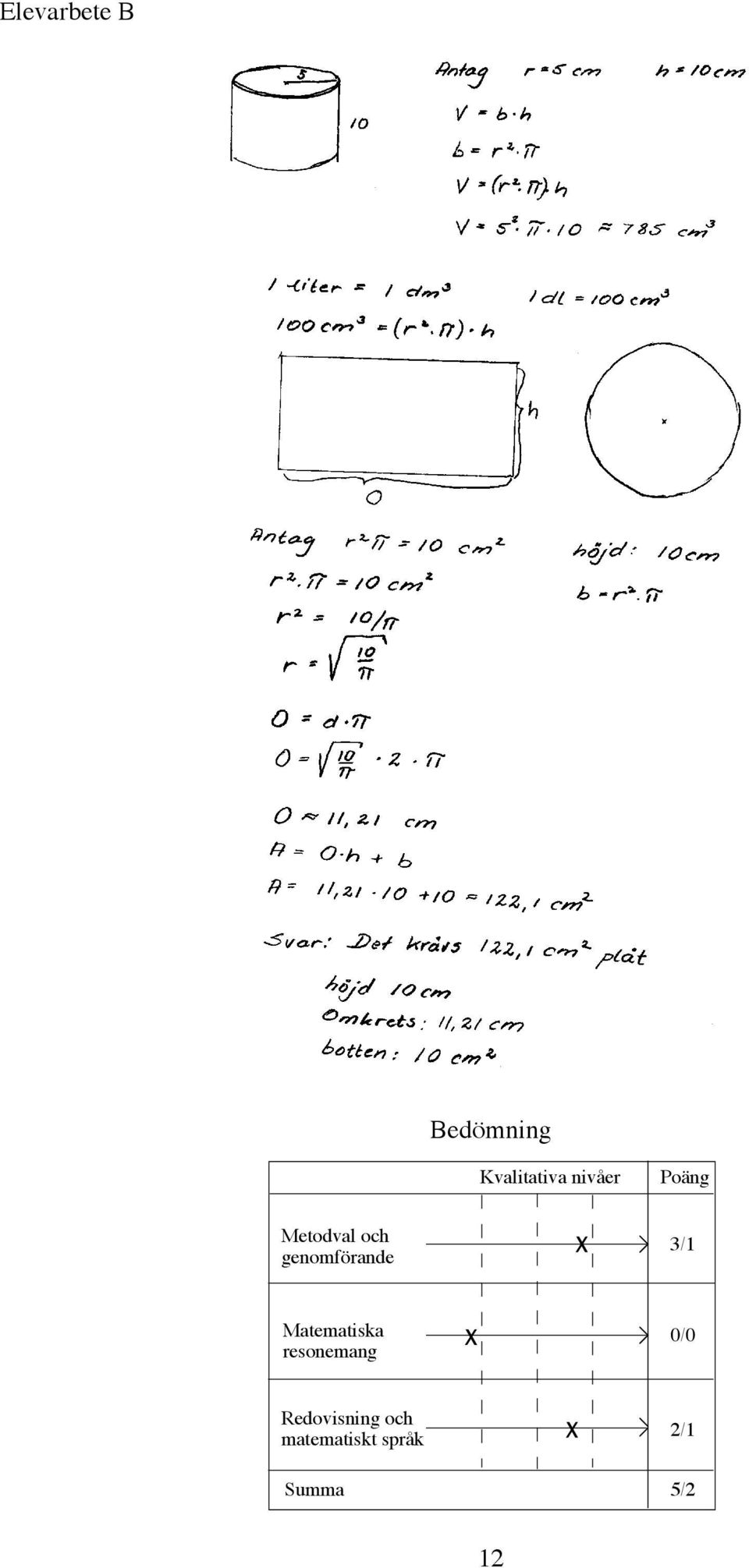 3/1 Matematiska resonemang X 0/0