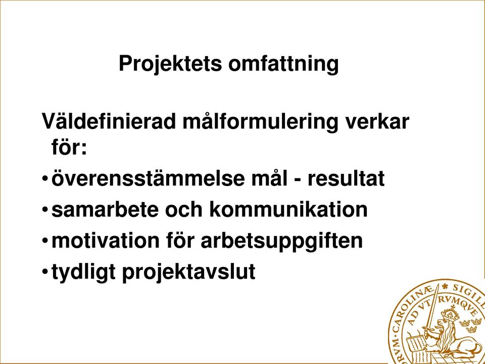 mål - resultat samarbete och kommunikation