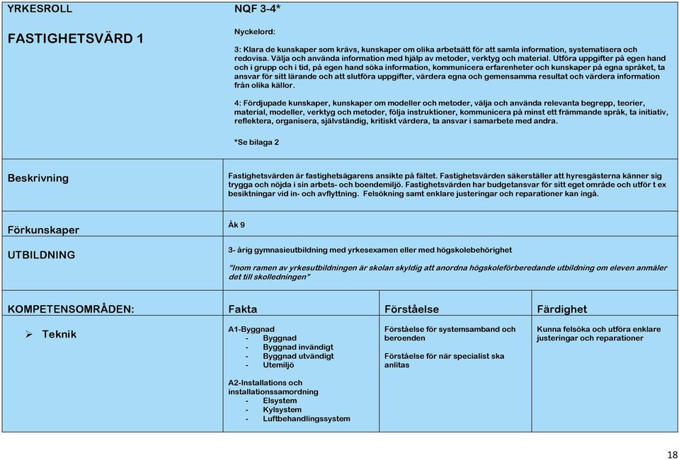 Utföra uppgifter på egen hand och i grupp och i tid, på egen hand söka information, kommunicera erfarenheter och kunskaper på egna språket, ta ansvar för sitt lärande och att slutföra uppgifter,