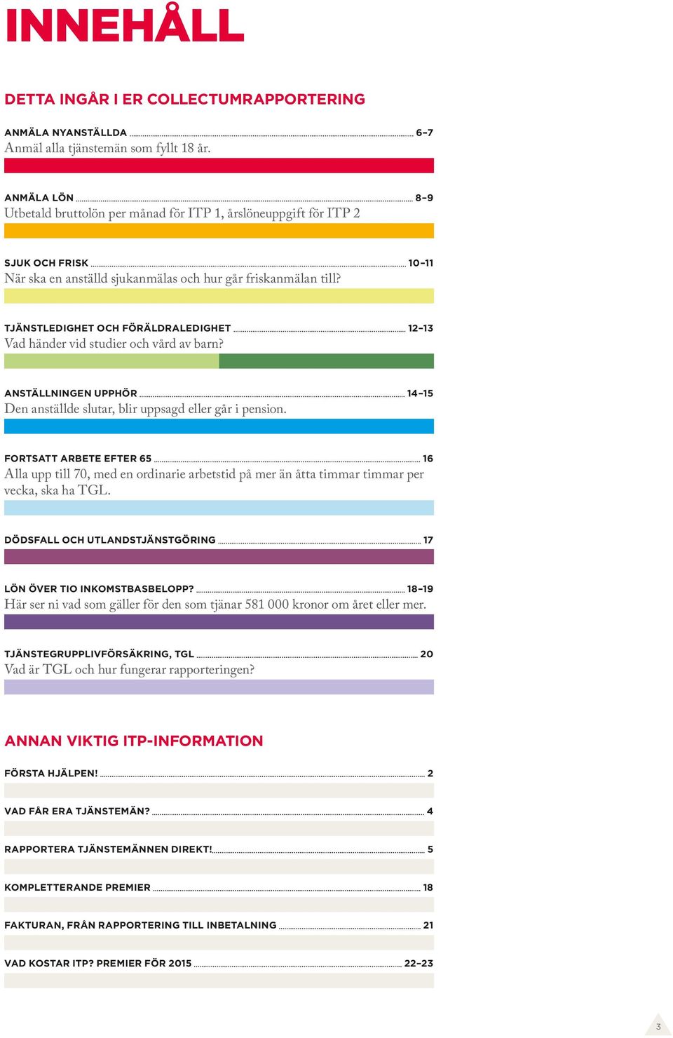 TJÄNSTLEDIGHET OCH FÖRÄLDRALEDIGHET 12 13 Vad händer vid studier och vård av barn? ANSTÄLLNINGEN UPPHÖR 14 15 Den anställde slutar, blir uppsagd eller går i pension.