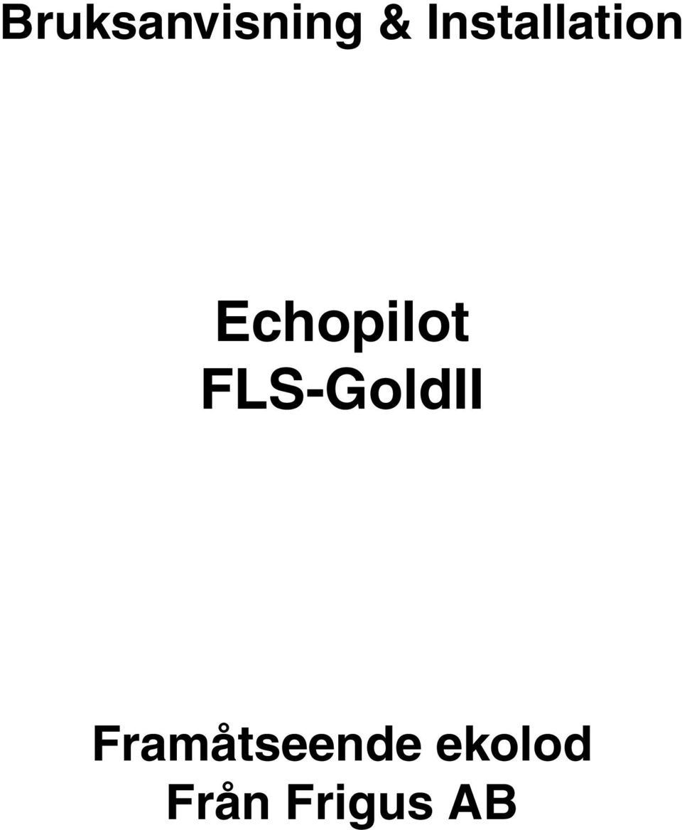Echopilot FLS-GoldII