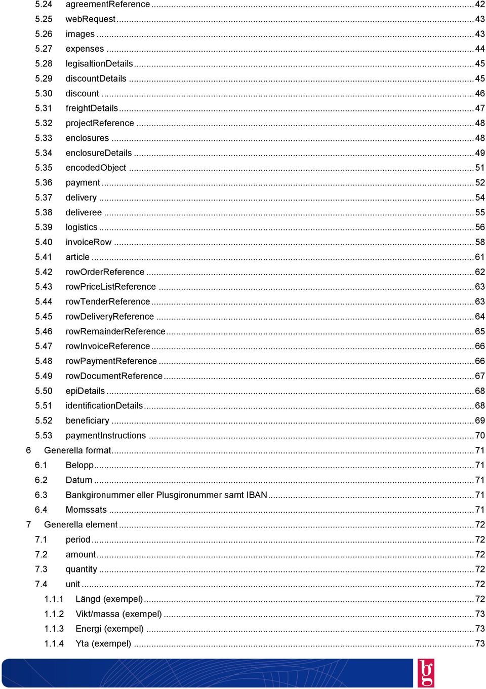 .. 58 5.41 article... 61 5.42 roworderreference... 62 5.43 rowpricelistreference... 63 5.44 rowtenderreference... 63 5.45 rowdeliveryreference... 64 5.46 rowremainderreference... 65 5.