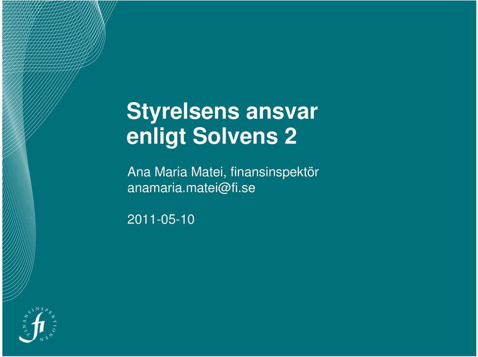 Matei, finansinspektör