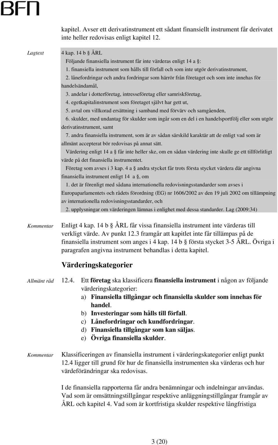 lånefordringar och andra fordringar som härrör från företaget och som inte innehas för handelsändamål, 3. andelar i dotterföretag, intresseföretag eller samriskföretag, 4.