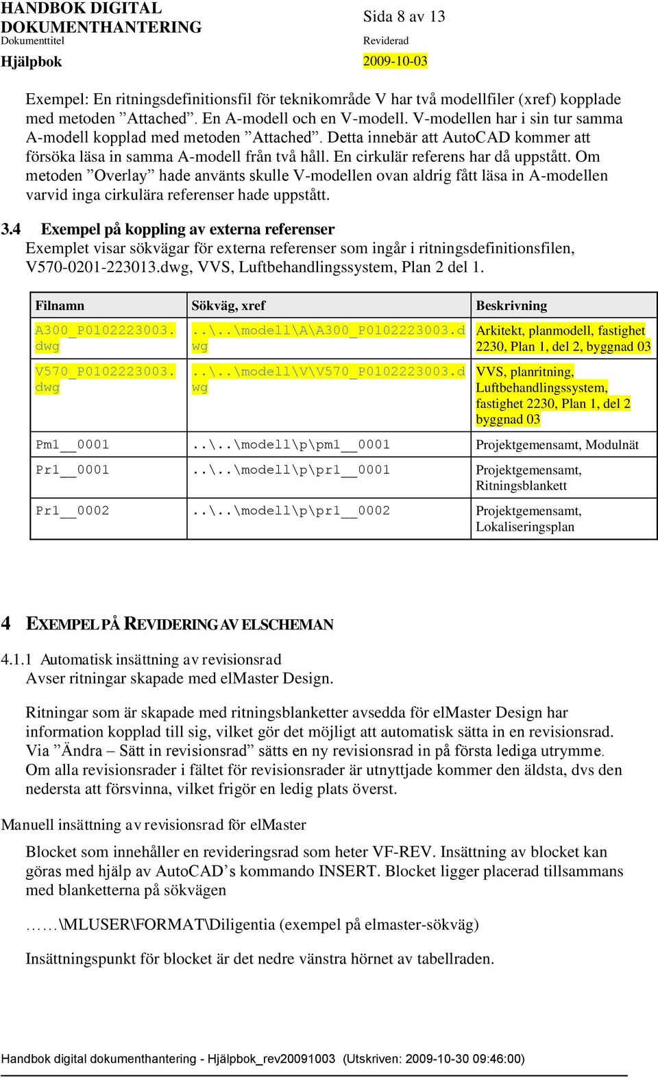 Om metoden Overlay hade använts skulle V-modellen ovan aldrig fått läsa in A-modellen varvid inga cirkulära referenser hade uppstått. 3.