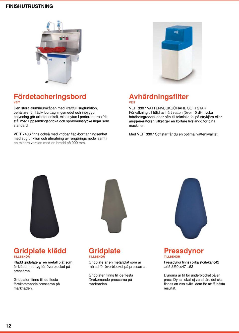 VEIT 7406 finns också med vridbar fläckborttagningsenhet med sugfunktion och utmatning av rengöringsmedel samt i en mindre version med en bredd på 900 mm.