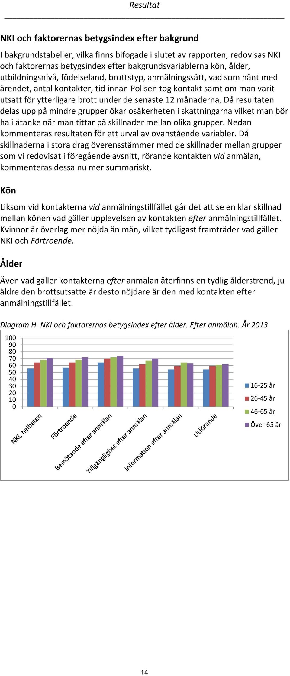 senaste 12 månaderna. Då resultaten delas upp på mindre grupper ökar osäkerheten i skattningarna vilket man bör ha i åtanke när man tittar på skillnader mellan olika grupper.