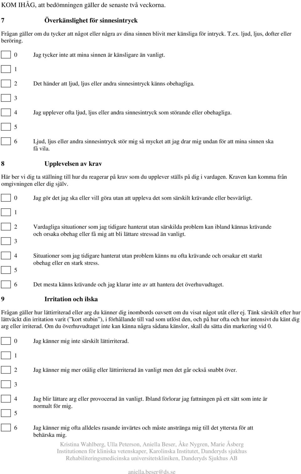 Karolinska Exhaustion Disorder Scale 9 - PDF Free Download