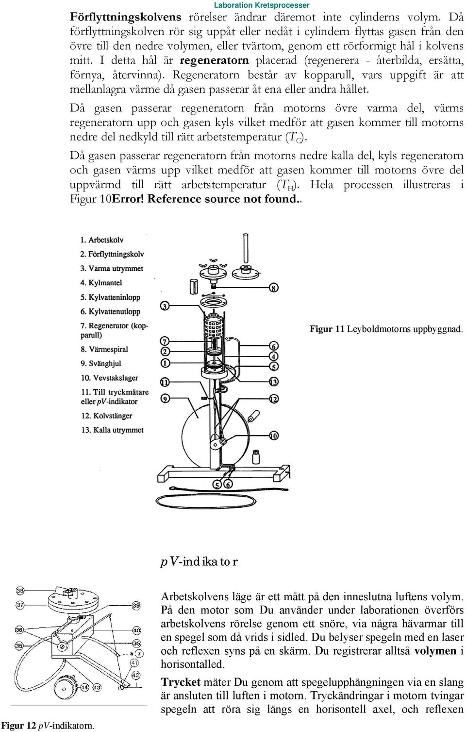 I detta hål är regeneratorn placerad (regenerera - återbilda, ersätta, förnya, återvinna).