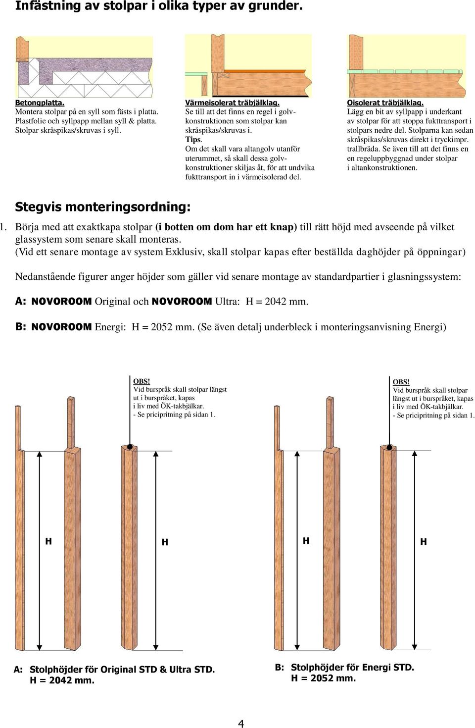konstruktionen som stolpar kan av stolpar för att stoppa fukttransport i Stolpar skråspikas/skruvas i syll. skråspikas/skruvas i. stolpars nedre del. Stolparna kan sedan Tips.