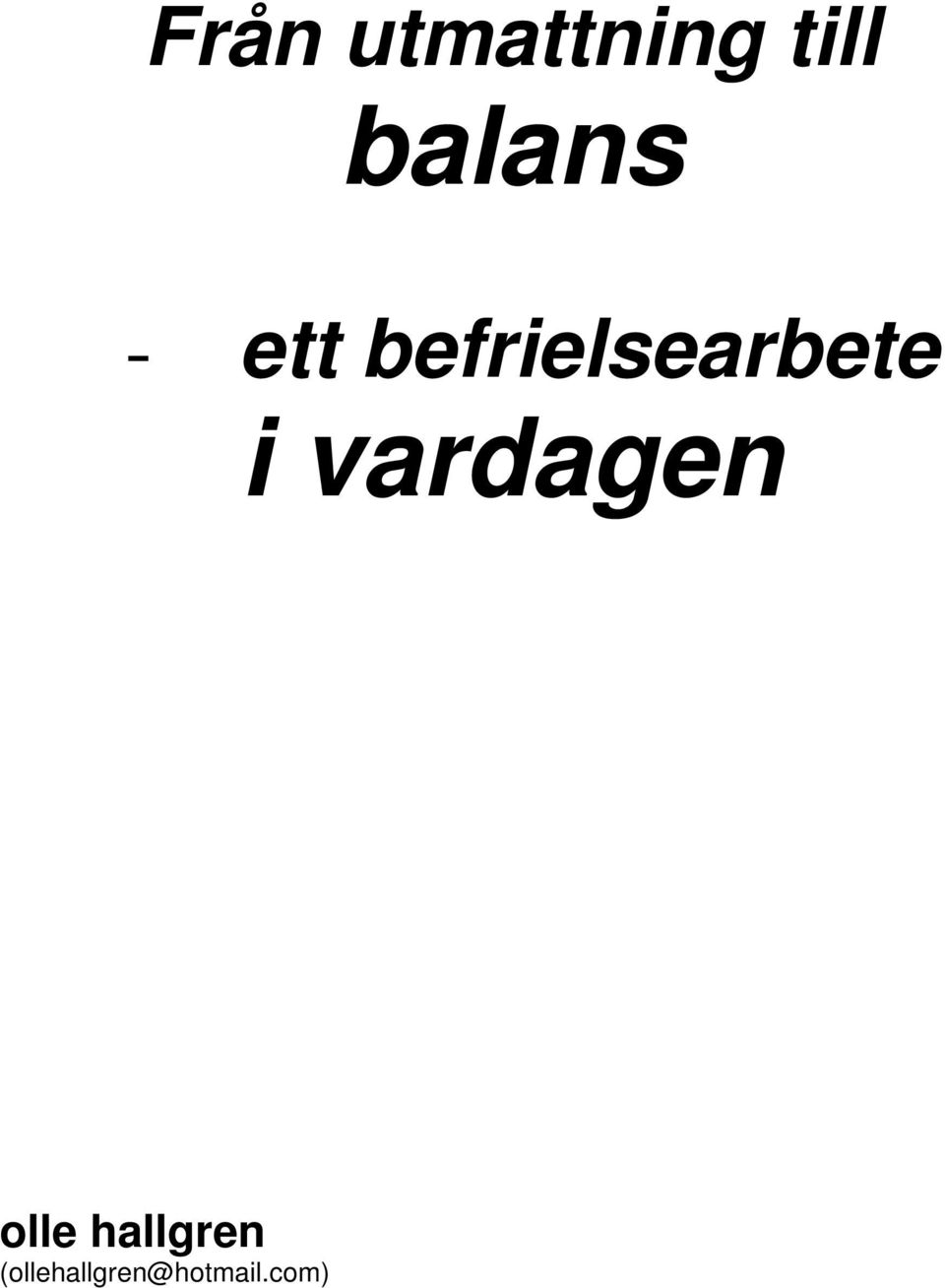 befrielsearbete i