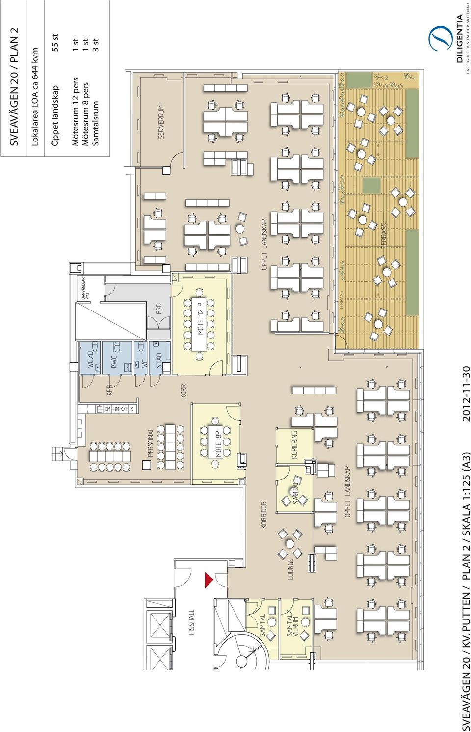 SVEAVÄGEN 20 / PLAN 2 Lokalarea LOA ca 644 kvm