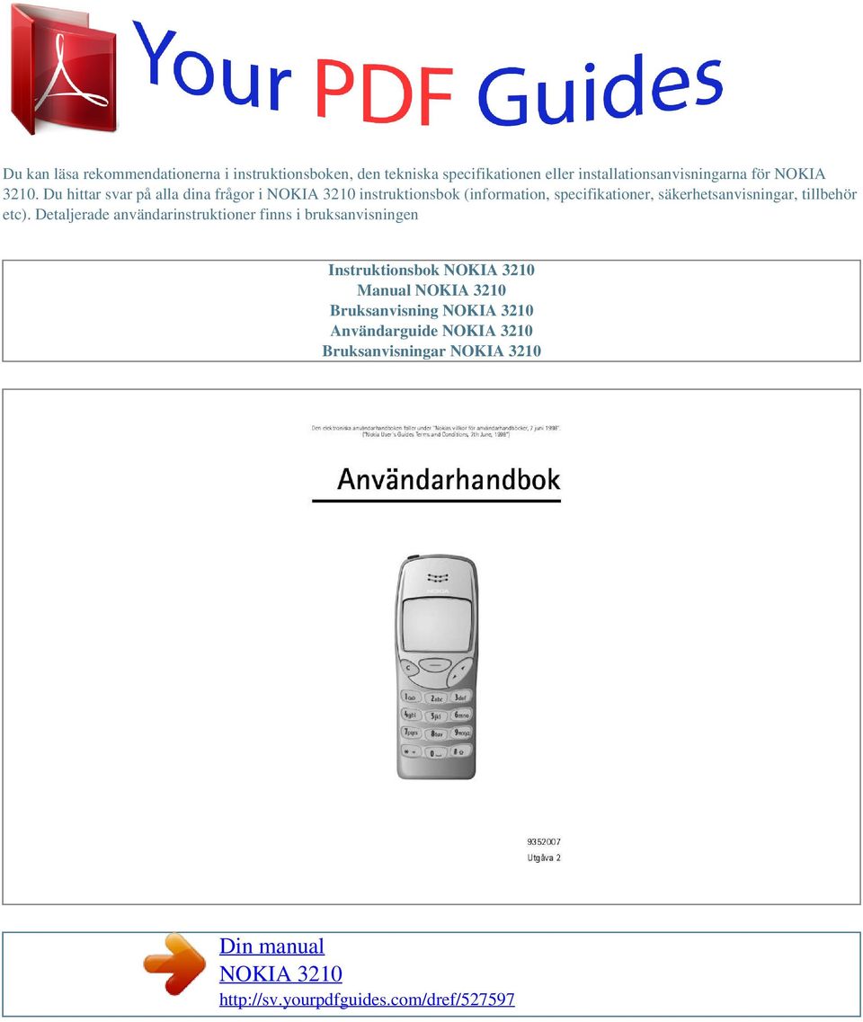 Du hittar svar på alla dina frågor i instruktionsbok (information, specifikationer,