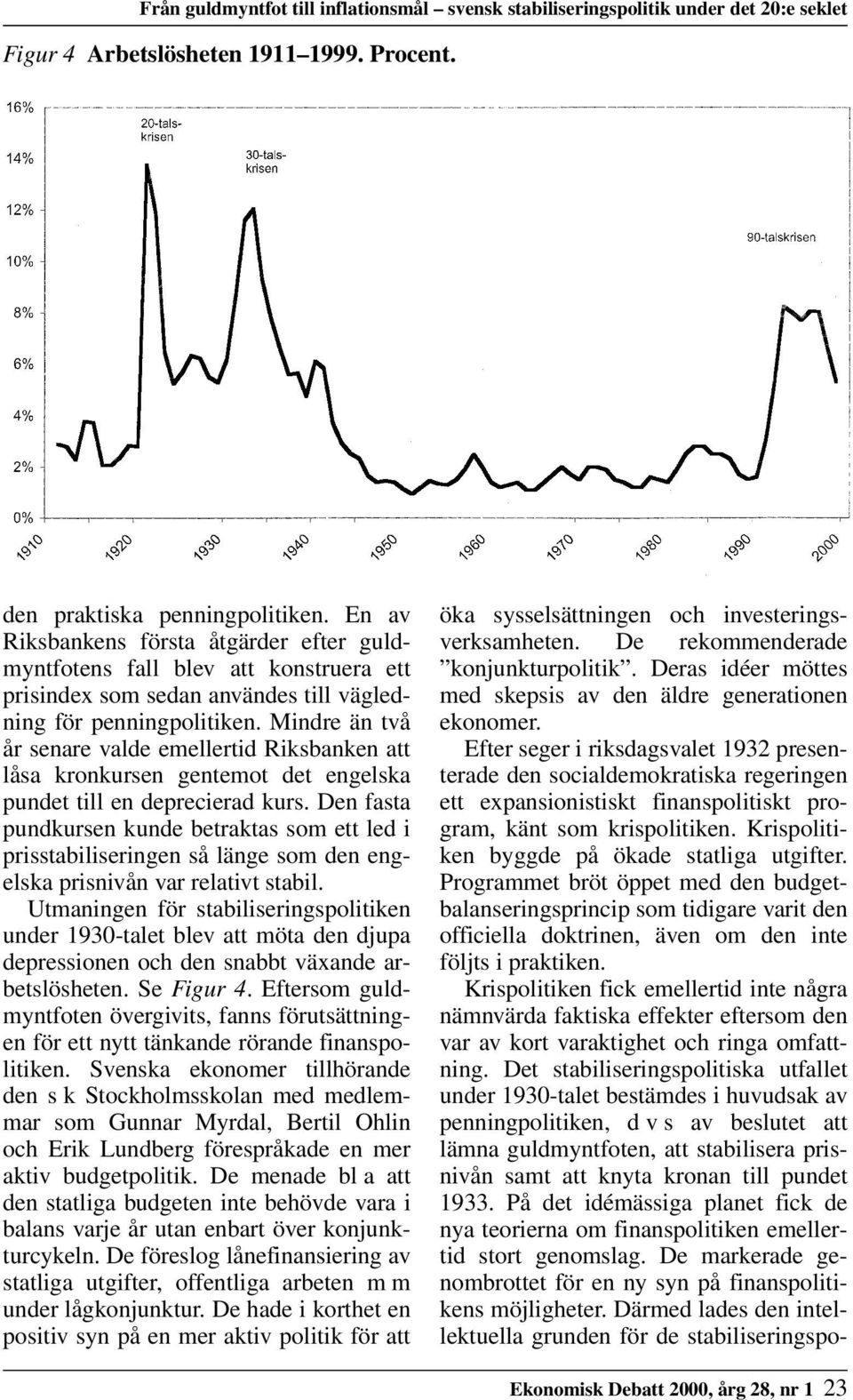 Mindre än två år senare valde emellertid Riksbanken att låsa kronkursen gentemot det engelska pundet till en deprecierad kurs.