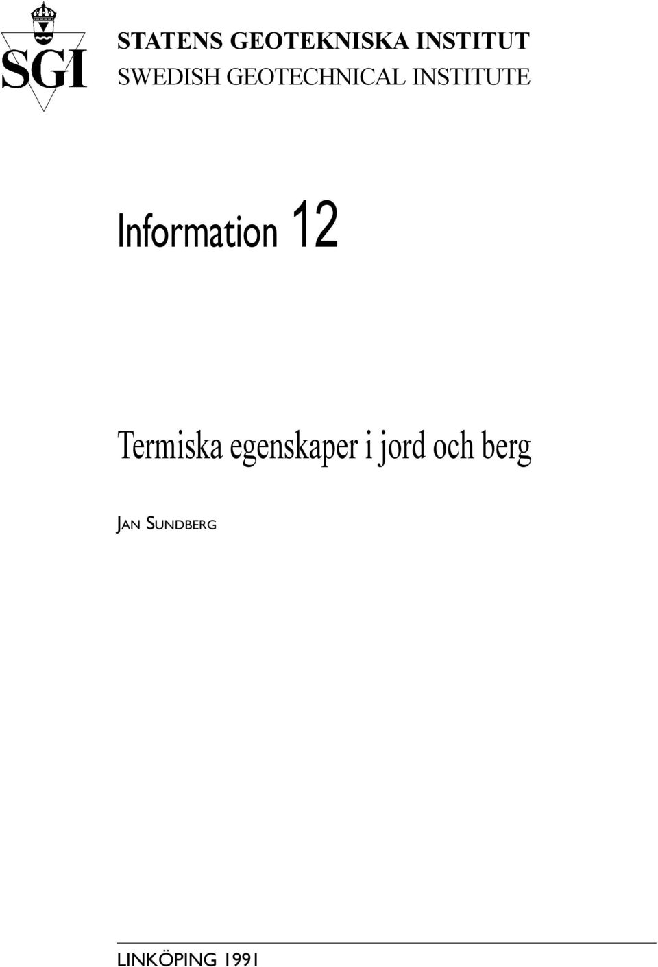 Information 12 Termiska egenskaper