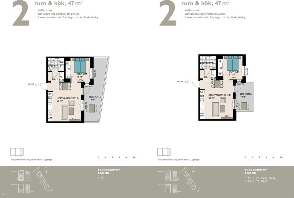 vattenutsikt från sängen och plats för dubbelsäng rum och kök, 6 m² Balkong mot rum & kök, rum & kök, Yteffektiv liten tvåa Stor uteplats med morgonsol och älvutsikt BALKO m m m² BH, Yteffektiv liten