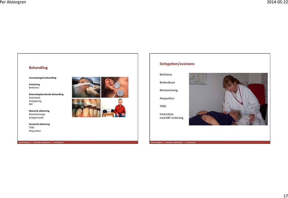 SjukgymnasGk DelegaGon/assistans BeQskena Biofeedback Rörelseträning