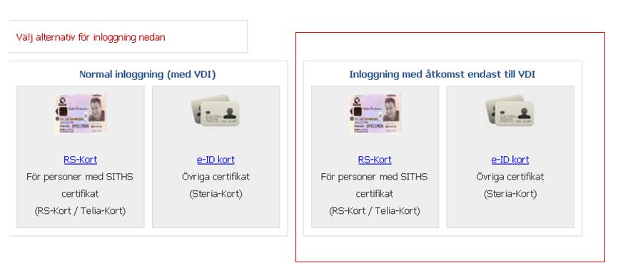 Anslutning till RSVPN och VDI För att ansluta till VDI, gå