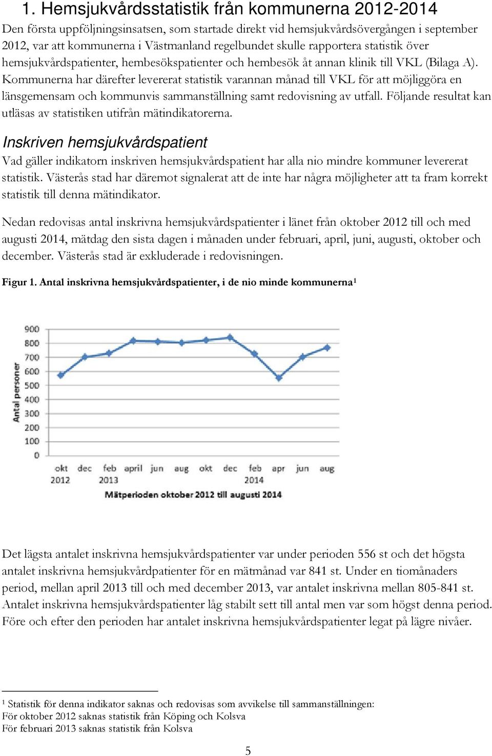 Kommunerna har därefter levererat statistik varannan månad till VKL för att möjliggöra en länsgemensam och kommunvis sammanställning samt redovisning av utfall.