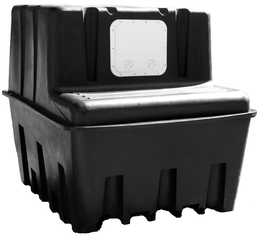 Komposteringstankar(2) M300-M350 H x D x W = 176 cm x 200 cm x 167 cm Total volym: 4 200 liter Upp till 4 toalettstolar M300 Kapacitet: Max. 2 280 liter kompost Max.