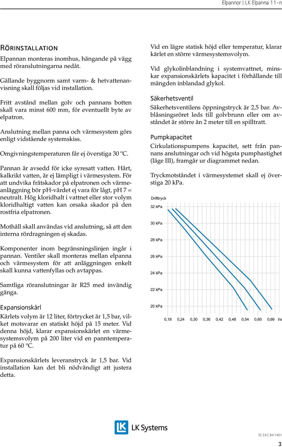 Omgivningstemperaturen får ej överstiga 30 ºC. Pannan är avsedd för icke syresatt vatten. Hårt, kalkrikt vatten, är ej lämpligt i värmesystem.