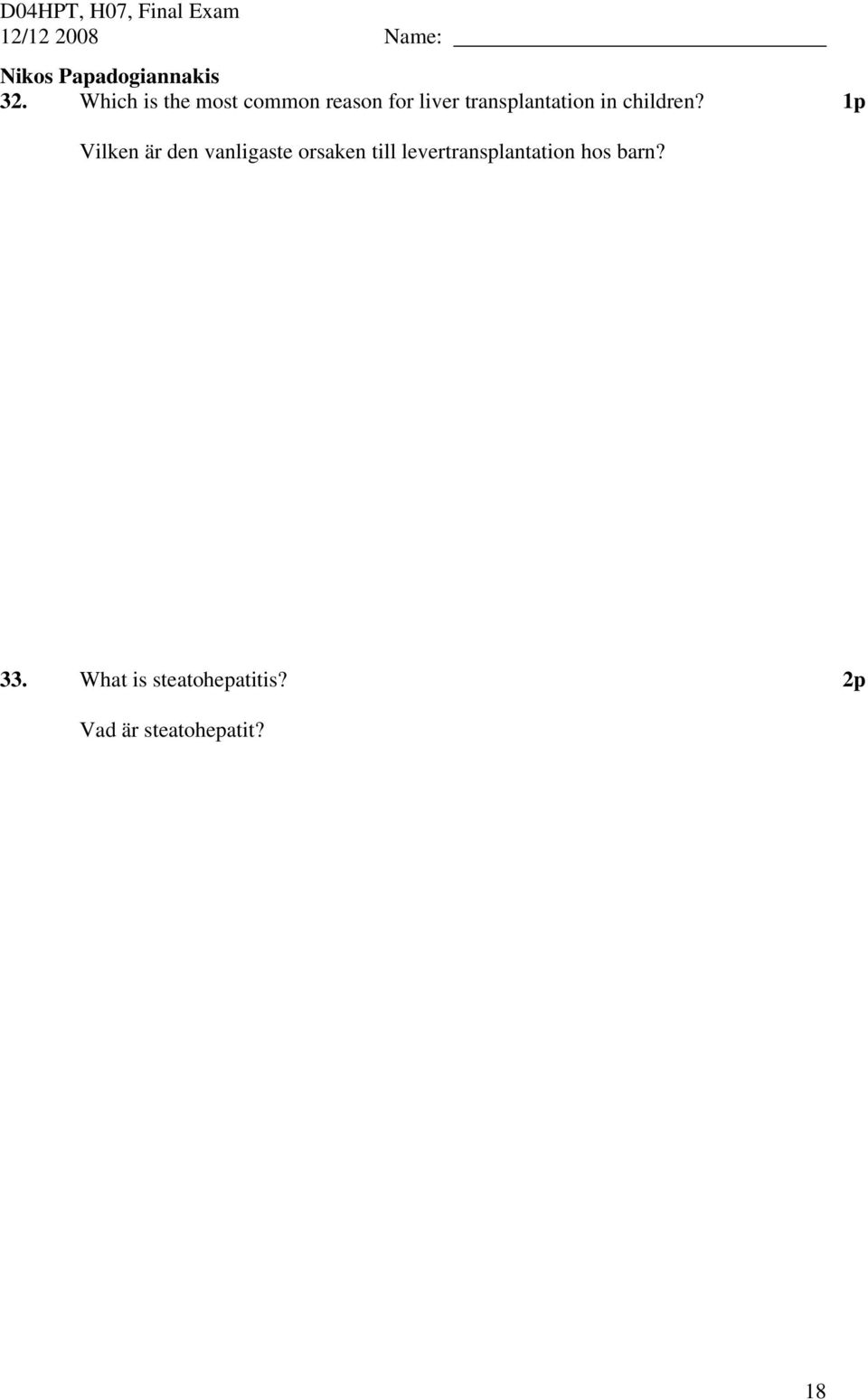 transplantation in children?