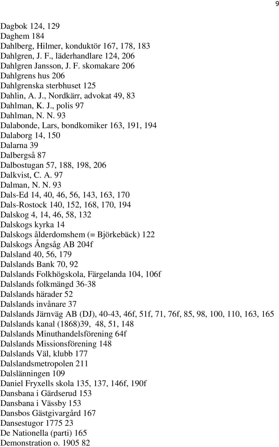 A. 97 Dalman, N.
