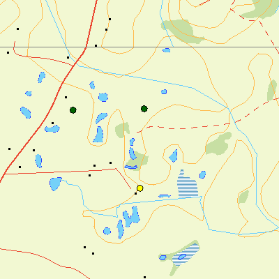 Almvik och Norregård Kartan beskriver dammar vilka har sin avrinning till Tullstorpsån.