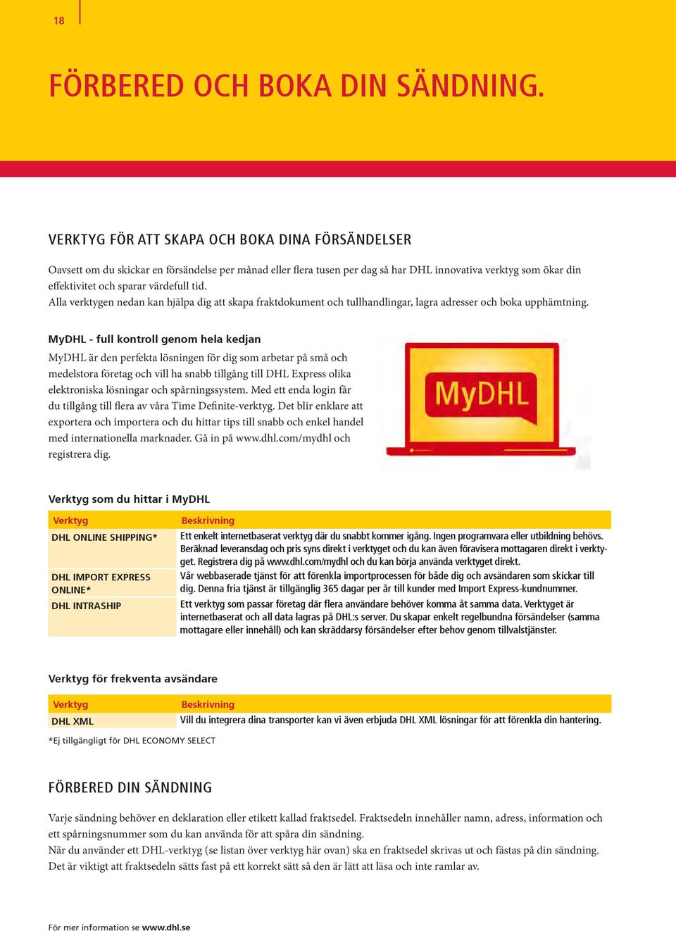 dhl boka upphämtning av paket c