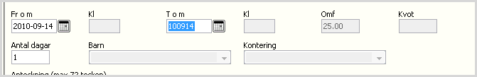 Föräldraledighet 7 Svara Ja på varningsbilden. Det skapas en ny rad som får status Rapporterad. Chefen skall attestera korrigeringen.