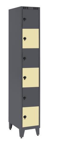 Typfall 9 Småfackskåp i stål (bredd 300 mm.) Blika moduflex småfackskåp GB16-3055186 inkl. ben höjd 120 mm.