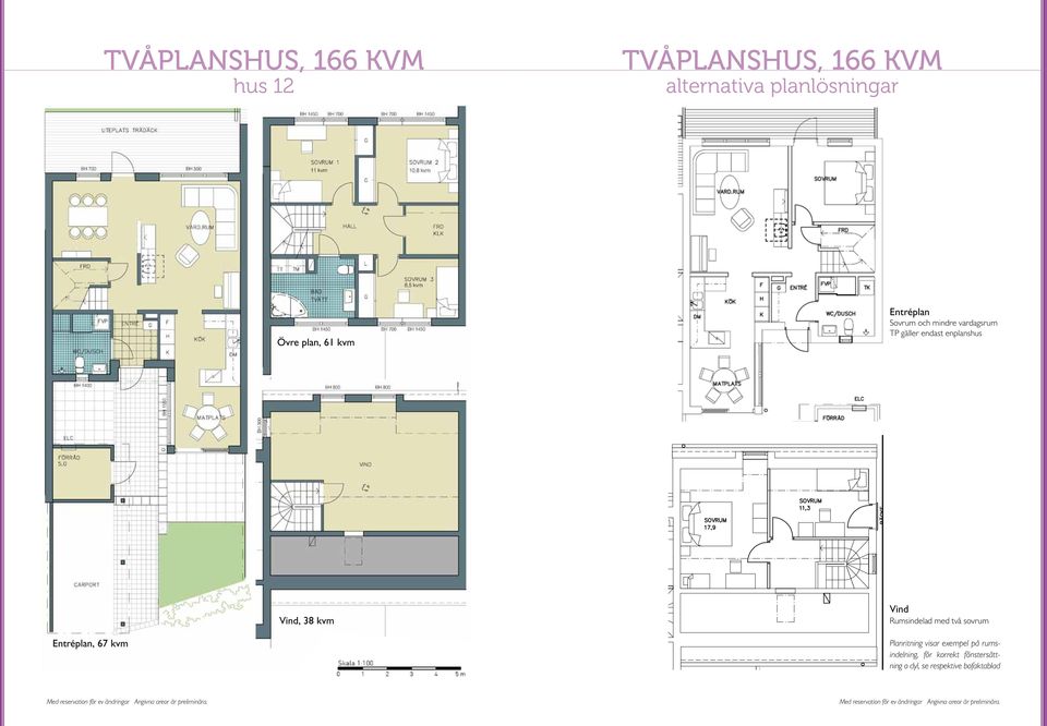 kvm Vind Rumsindelad med två sovrum Planritning visar exempel på rumsindelning, för korrekt