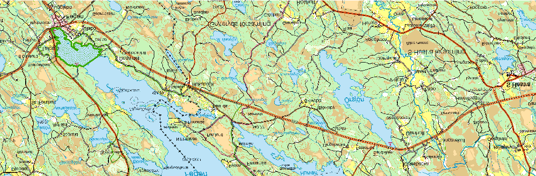 Naturreservatet Fegen Tillhör Länsstyrelsens beslut dnr 511-12212-05 Svenljunga Västra Götalands län Gislaved Jönköpings län Falkenberg Hallands län Gräns för naturreservatet Fegen 1:55 000 Områden