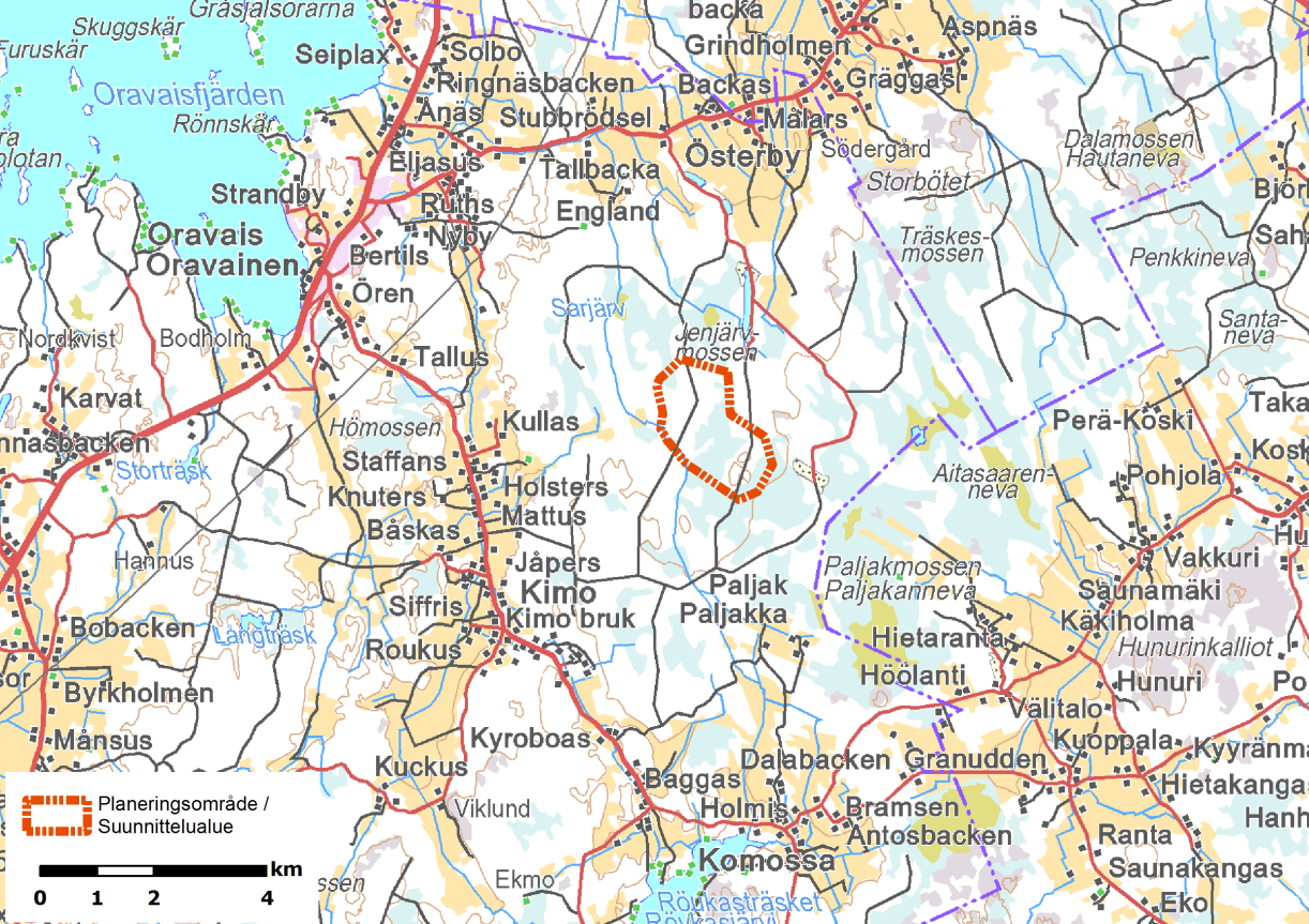 4 (16) 2 SYFTE MED EN PLAN FÖR DELTAGANDE OCH BEDÖMNING (PDB) I enlighet med markanvändnings- och bygglagen (132/1999) 63 skall när en plan utarbetas skall ett med avseende på planens syfte och