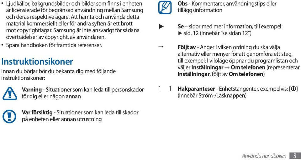 Spara handboken för framtida referenser.