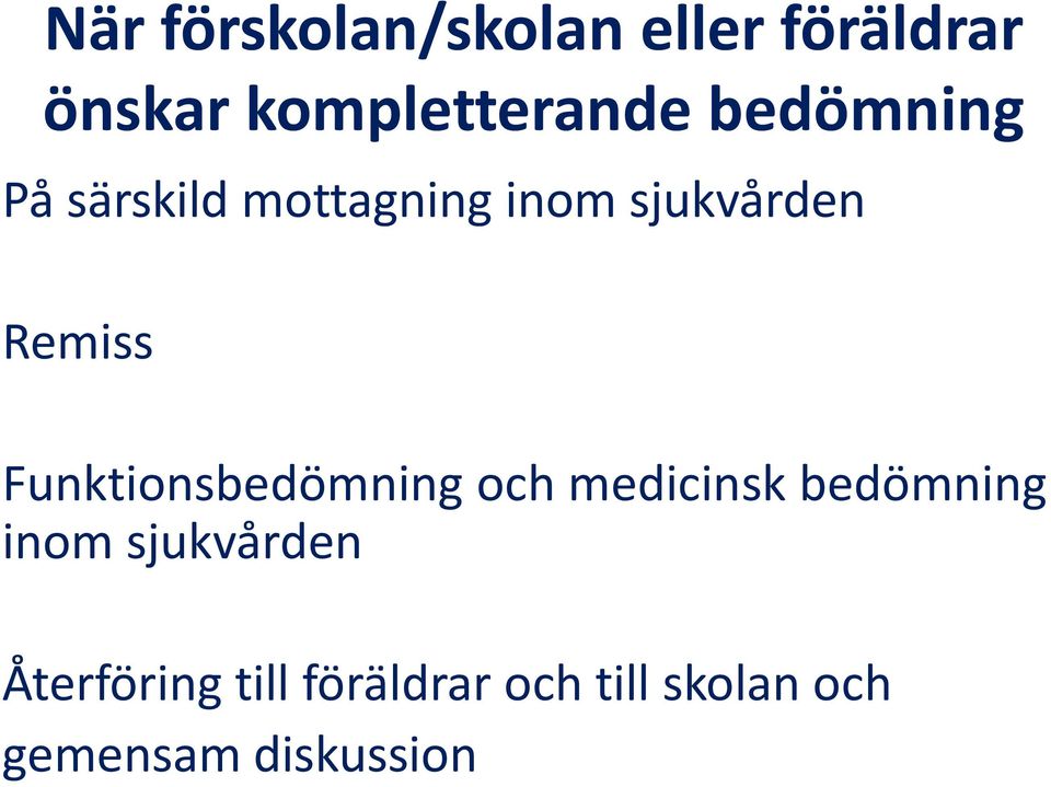 Funktionsbedömning och medicinsk bedömning inom sjukvården