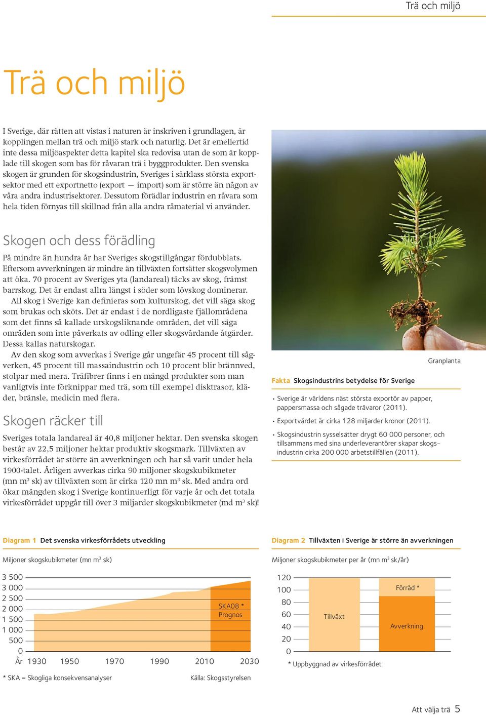 Den svenska skogen är grunden för skogsindustrin, Sveriges i särklass största exportsektor med ett exportnetto (export import) som är större än någon av våra andra industri sektorer.