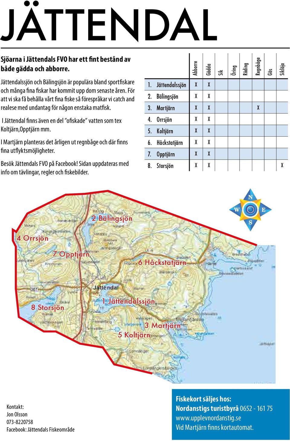 I Martjärn planteras det årligen ut regnbåge och där finns fina utflyktsmöjligheter. Besök Jättendals FVO på Facebook! Sidan uppdateras med info om tävlingar, regler och fiskebilder.