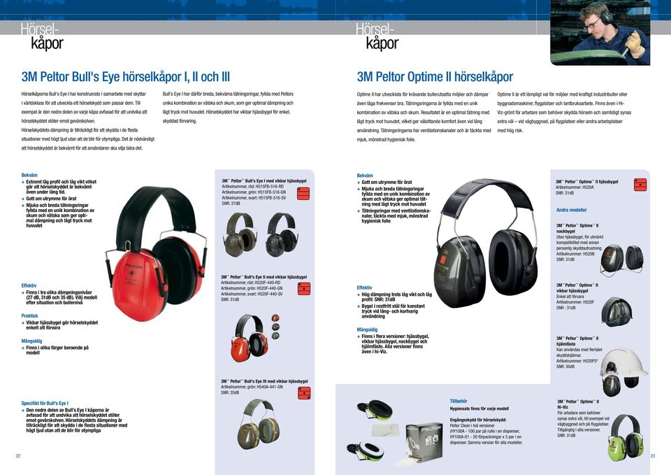 3M Personlig skyddsutrustning. Produktkatalog hörselskydd Skydda din.  hörsel. Under tryggare förhållanden - PDF Free Download