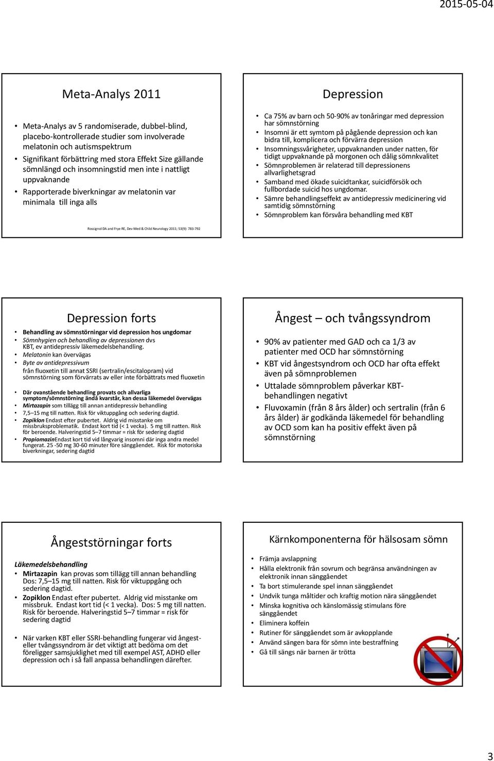 sömnstörning Insomni är ett symtom på pågående depression och kan bidra till, komplicera och förvärra depression Insomningssvårigheter, uppvaknanden under natten, för tidigt uppvaknande på morgonen