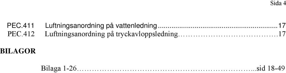 vattenledning... 17 PEC.