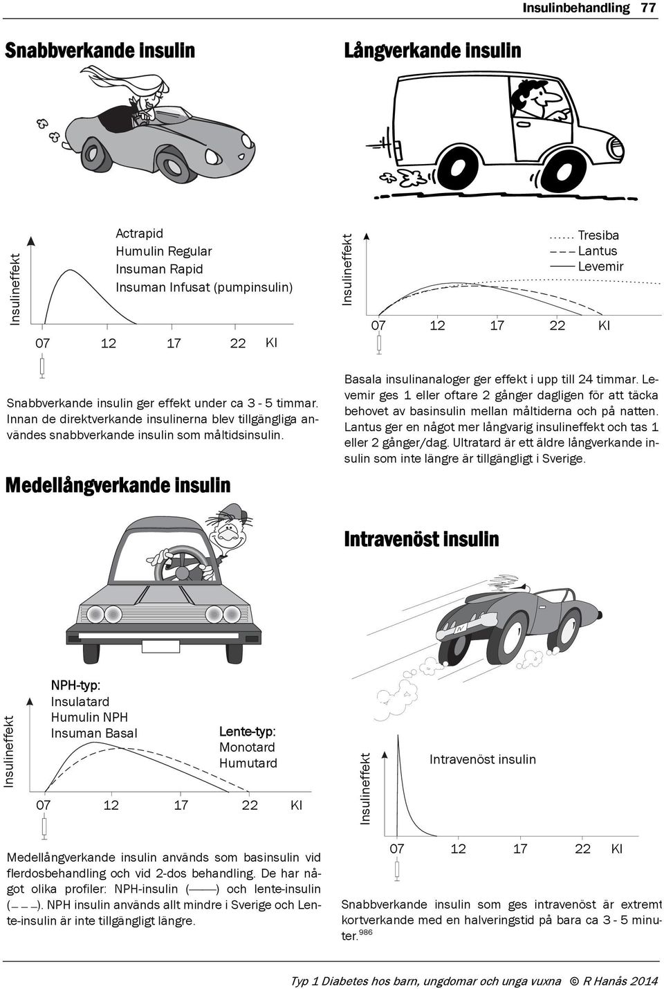 Medellångverkande insulin Basala insulinanaloger ger effekt i upp till 24 timmar. Levemir ges 1 eller oftare 2 gånger dagligen för att täcka behovet av basinsulin mellan måltiderna och på natten.