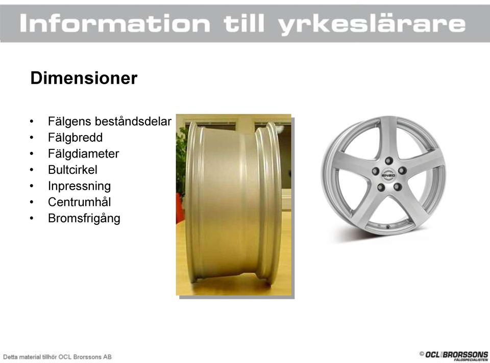 Fälgdiameter Bultcirkel