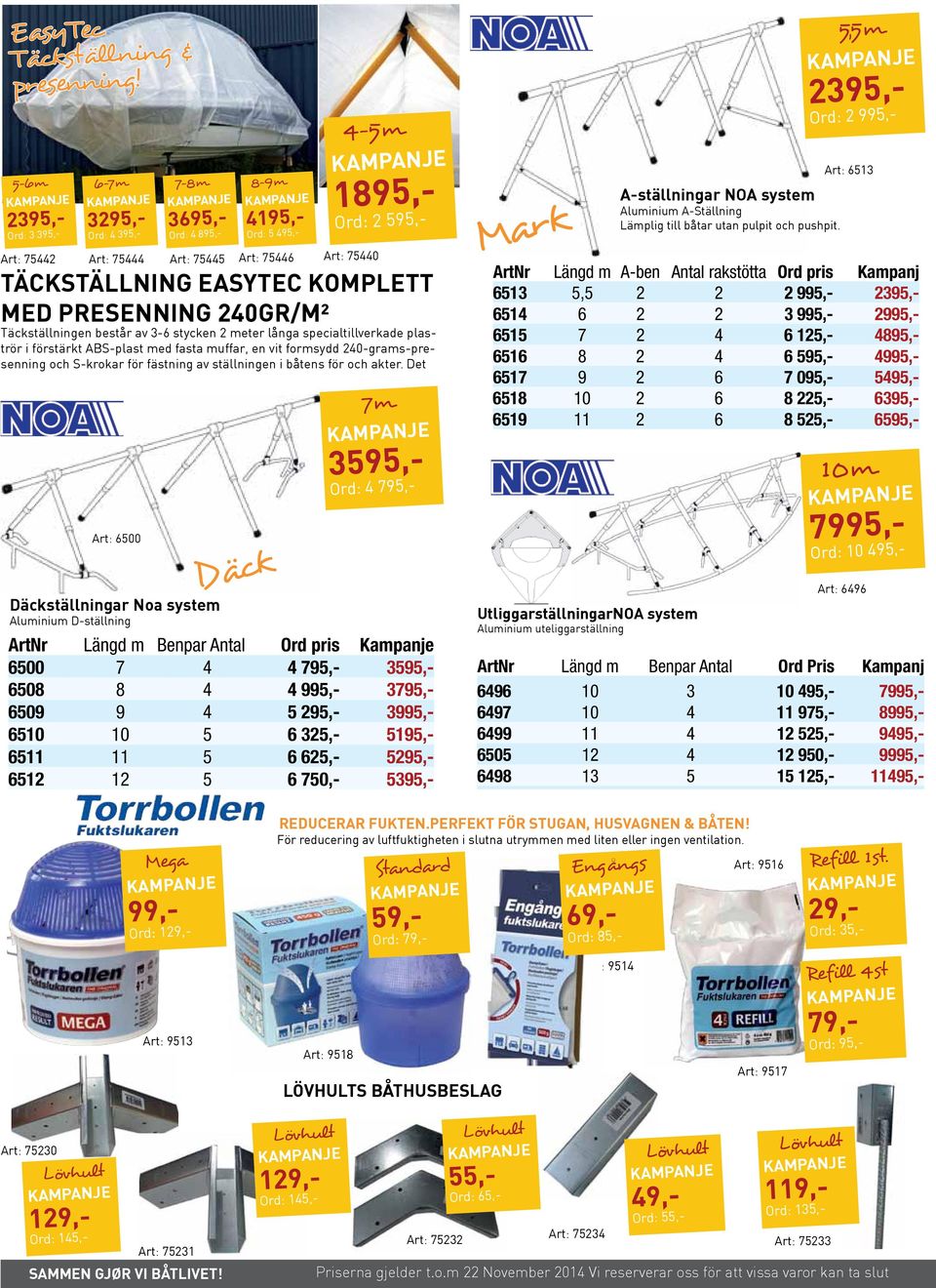 Täckställning EasyTec komplett med Presenning 240gr/m² Täckställningen består av 3-6 stycken 2 meter långa specialtillverkade plaströr i förstärkt ABS-plast med fasta muffar, en vit formsydd