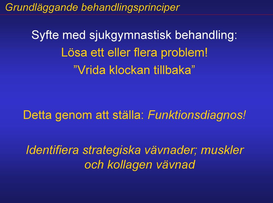 Vrida klockan tillbaka Detta genom att ställa: