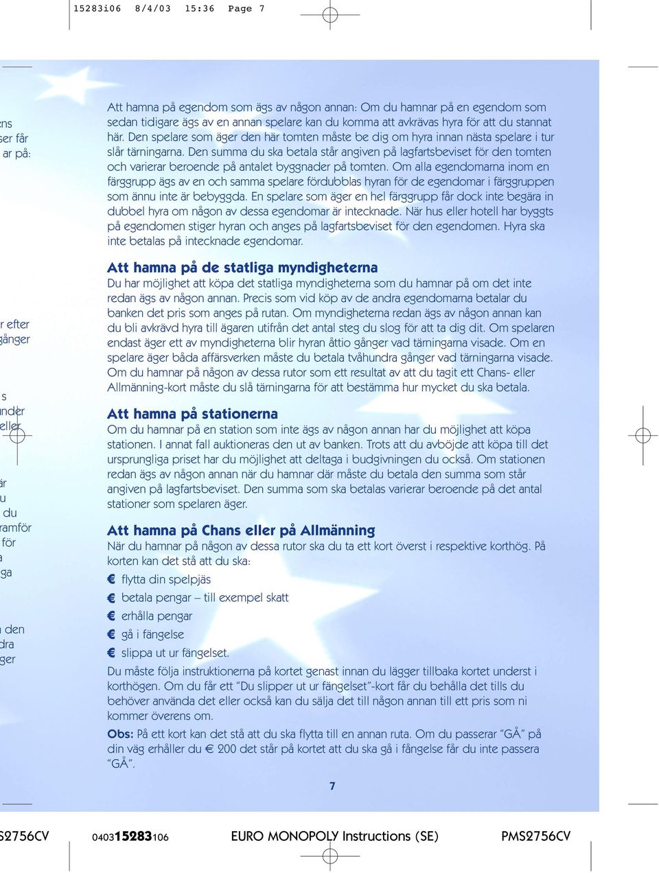 Regler för specialutgåvan av European Landmark Monopoly - PDF Free Download