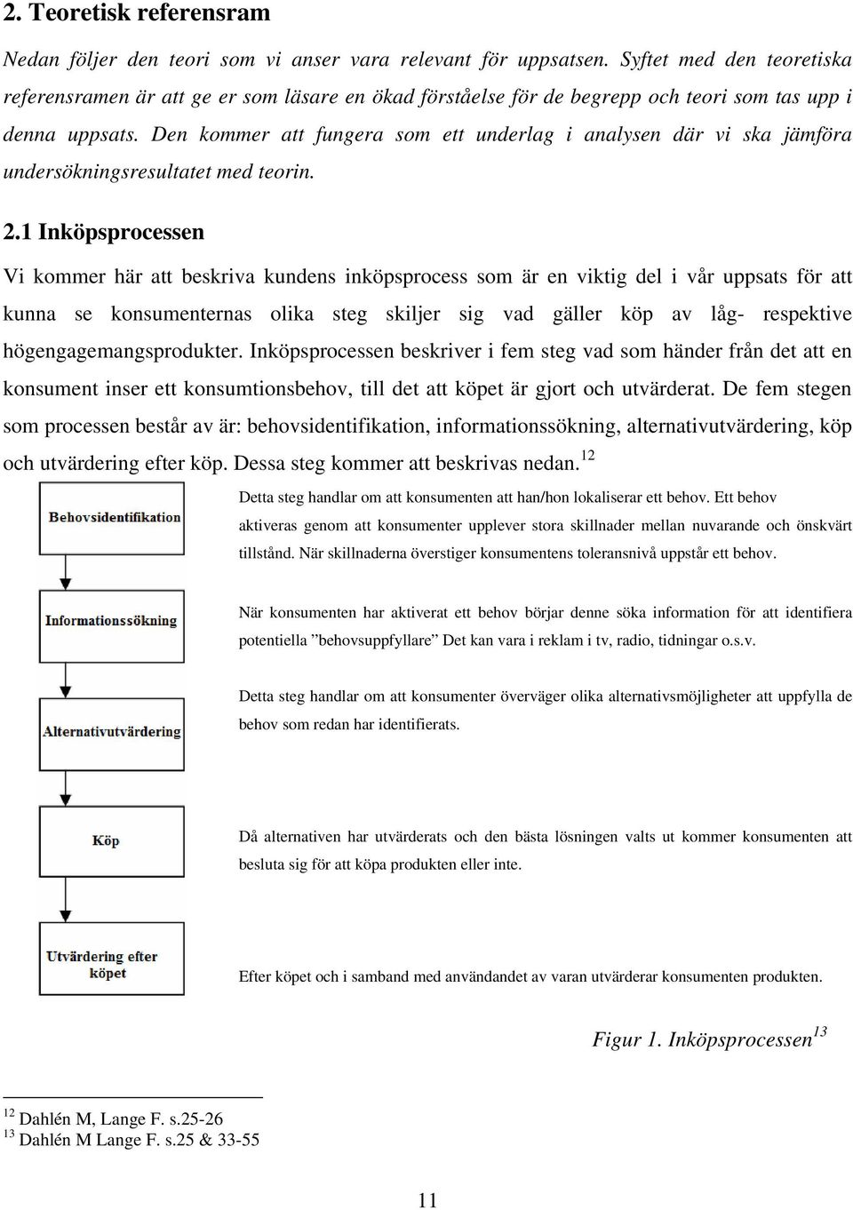 Den kommer att fungera som ett underlag i analysen där vi ska jämföra undersökningsresultatet med teorin. 2.