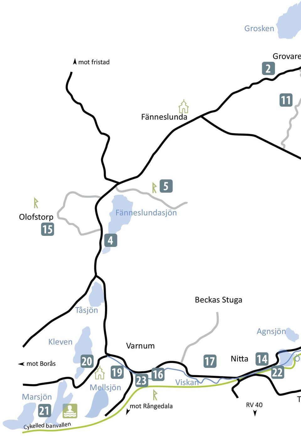 Cykelled banvallen Cyk 21 b Kleven nva 20 19 Mellsjön