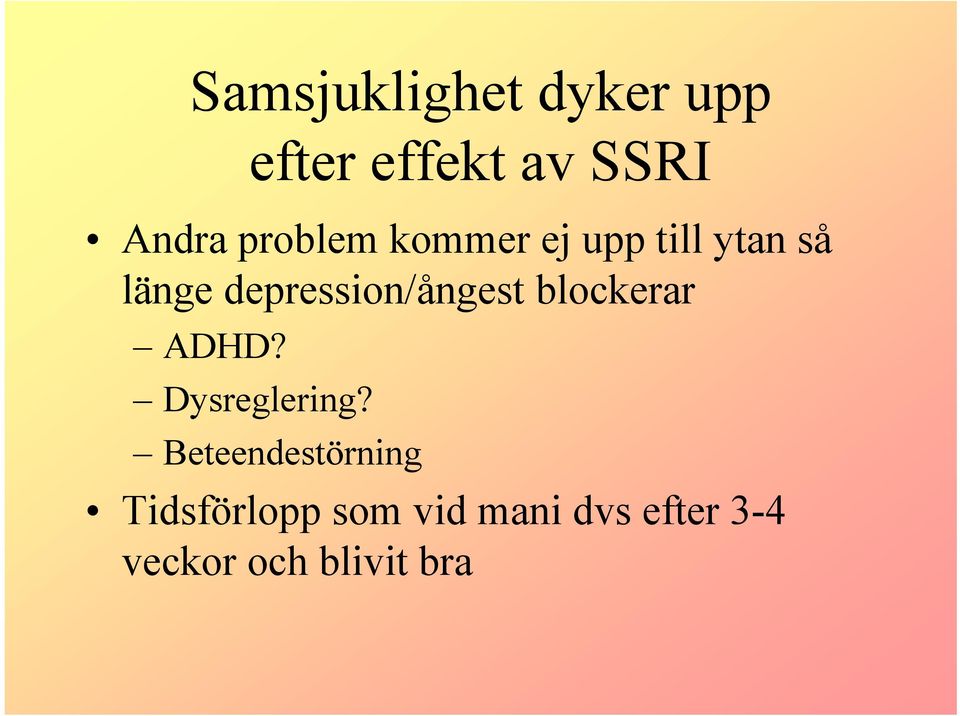 depression/ångest blockerar ADHD? Dysreglering?
